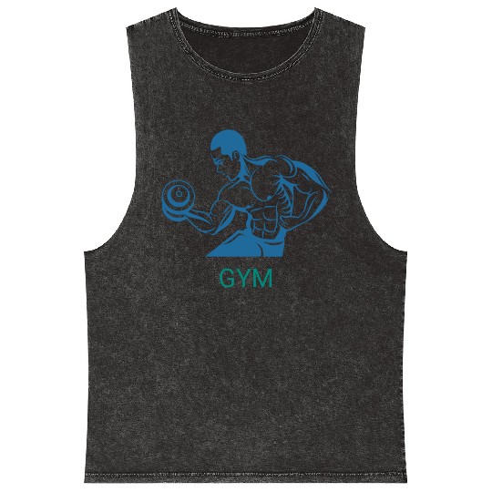 GYM AMAZING ART DESIGN Mineral Wash Tank Tops
