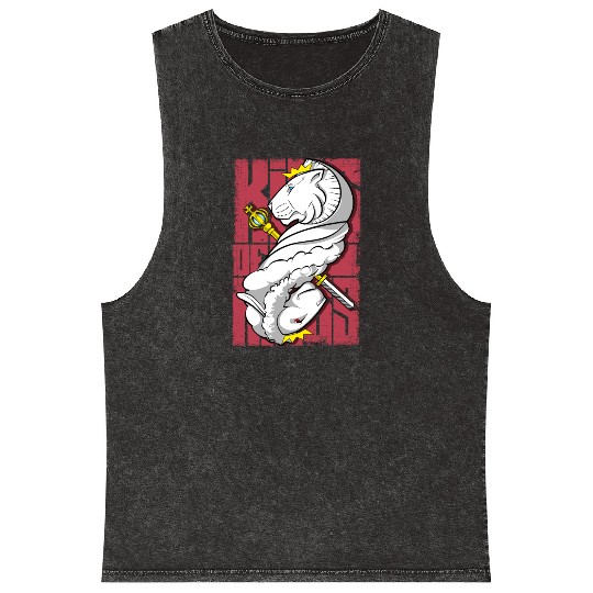 Lion King and the Holy Lamb Christian Art Mineral Wash Tank Tops