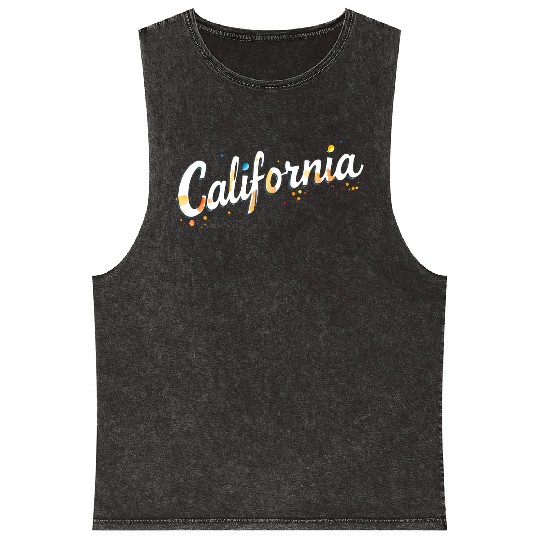 California Golden State gift Mineral Wash Tank Tops