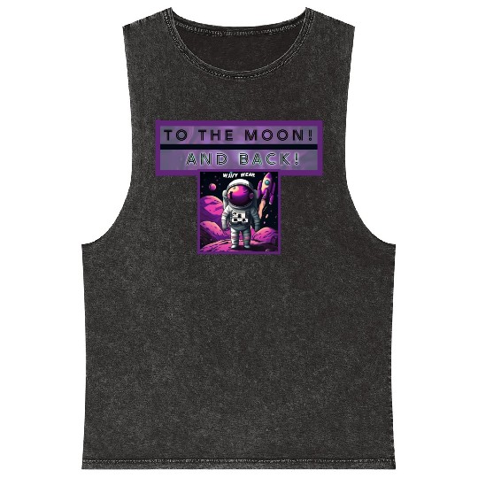 To The Moon & Back Graphic Mineral Wash Tank Tops
