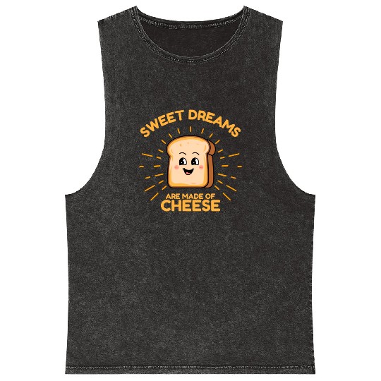Sweet Dream are Made of Cheese Mineral Wash Tank Tops