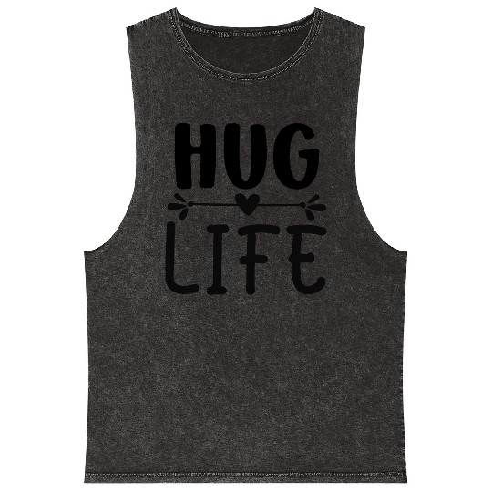 Hug life Heart Mineral Wash Tank Tops