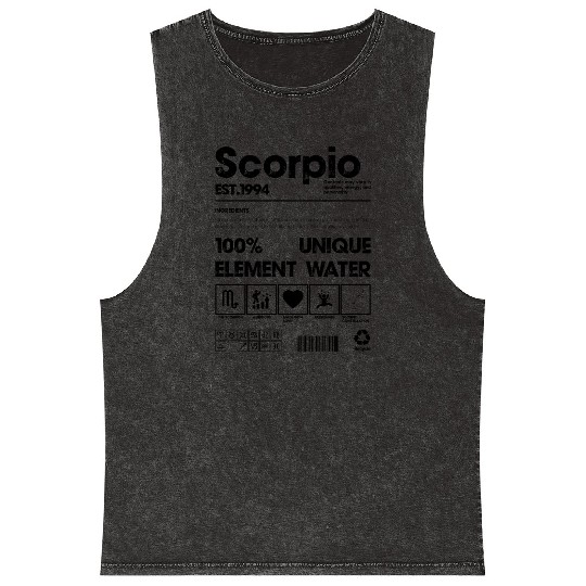 Scorpio zodiac 1994 Mineral Wash Tank Tops