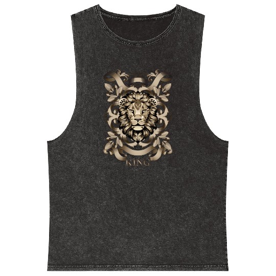 VINTAGE LION KING Mineral Wash Tank Tops