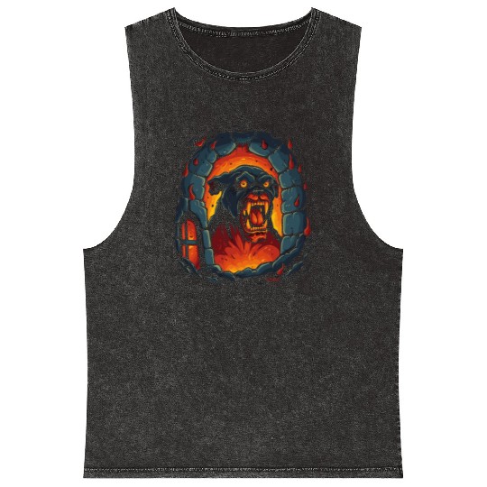 Hellhound: Dog of the Hell Dungeon Mineral Wash Tank Tops