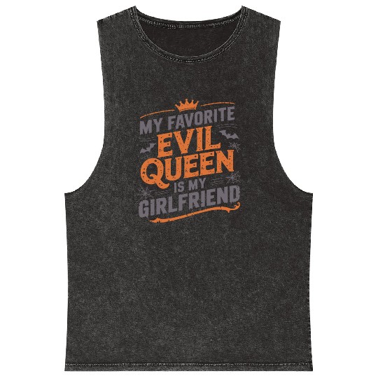 My Favorite Evil Queen Is My Girlfriend Mineral Wash Tank Tops