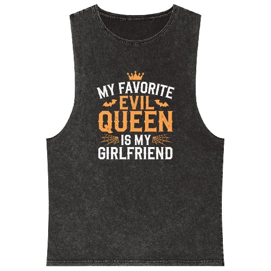 My Favorite Evil Queen Is My Girlfriend Mineral Wash Tank Tops