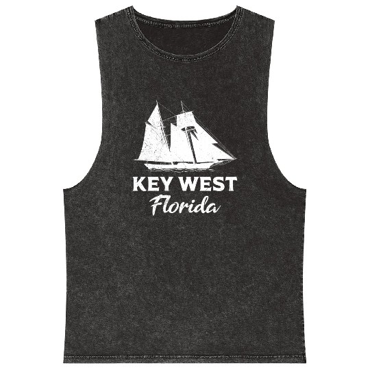 KEY-WEST FLORIDA Sailing Sunshine-State West Keys Mineral Wash Tank Tops