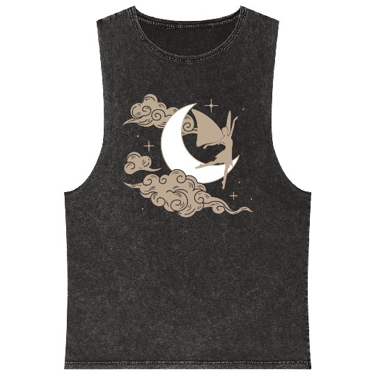 Spread Your Wings in the Air Celestial Angles Mineral Wash Tank Tops