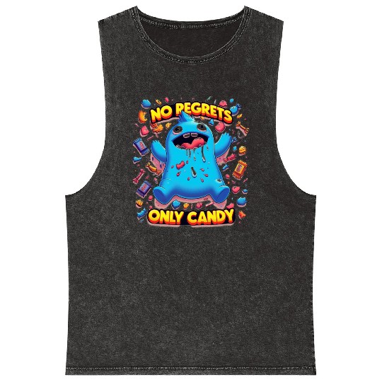 No Regrets Only Candy Mineral Wash Tank Tops