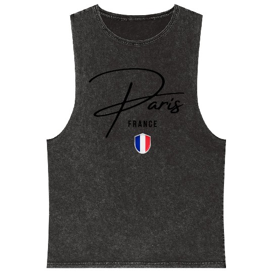 I love Paris, Paris France Mineral Wash Tank Tops
