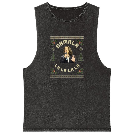 Kamala Harris singing Christmas Carol Mineral Wash Tank Tops