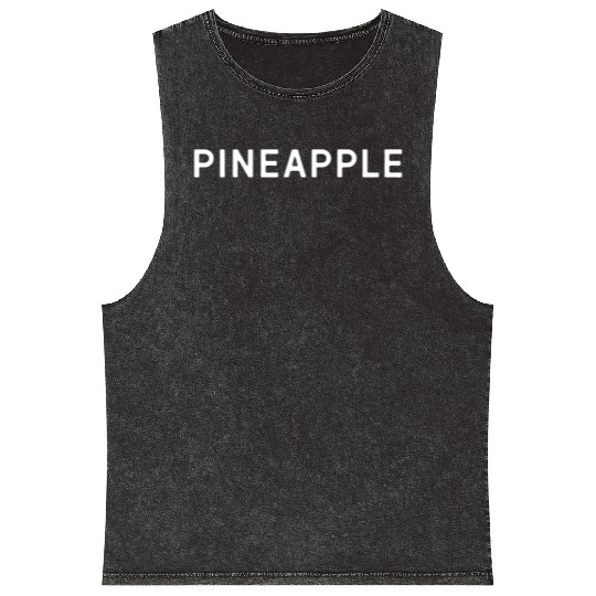 Embrace the bold simplicity of 'PINEAPPLE' Mineral Wash Tank Tops