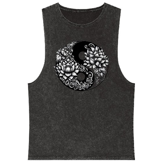 Yang Lotus Harmony Mineral Wash Tank Tops