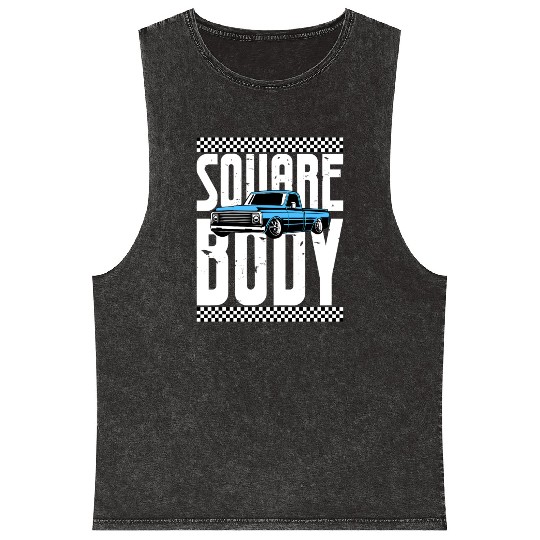 Vintage American Square Body Truck 4x4 Mud Trucks Mineral Wash Tank Tops