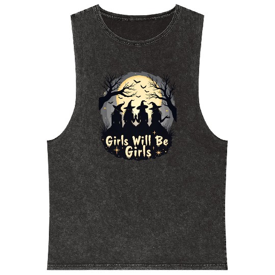Girls Will Be Girls Mineral Wash Tank Tops