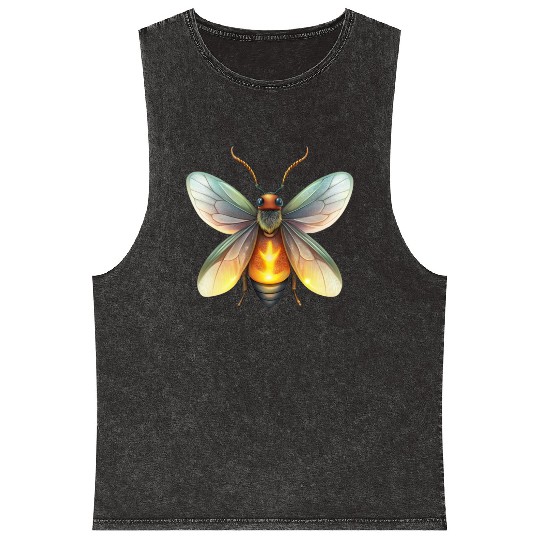 Shiny Firefly Mineral Wash Tank Tops