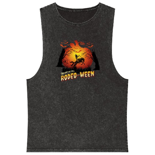 This ain't my first Rodeo-ween Mineral Wash Tank Tops