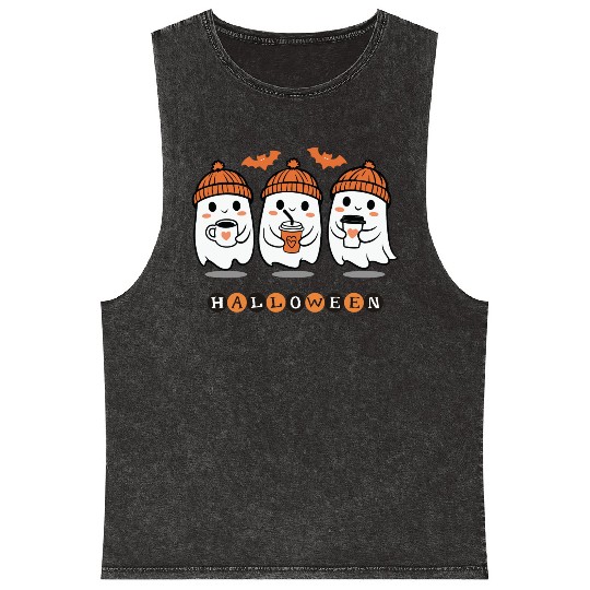 Witch scary Halloween Mineral Wash Tank Tops