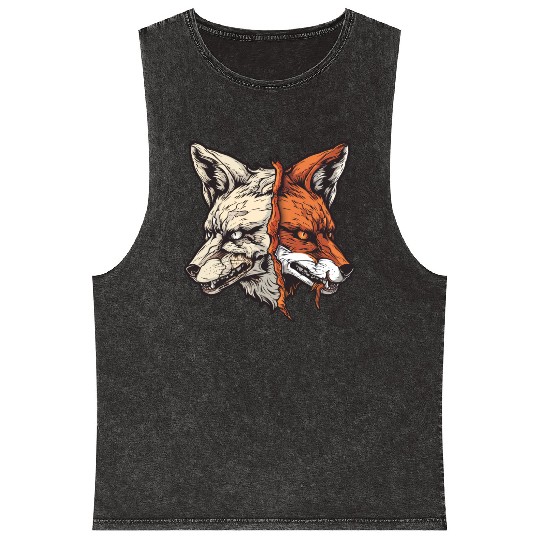 Halloween Fuchs Skeleton Mineral Wash Tank Tops