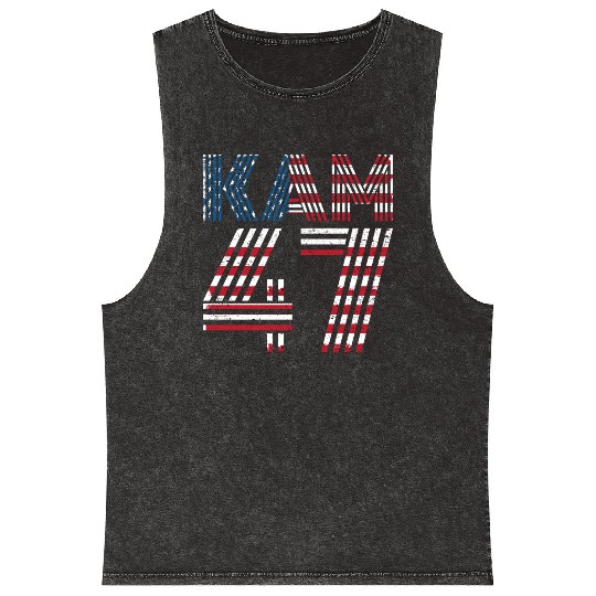 Kam 47 Kamala Harris President USA America 2024 Mineral Wash Tank Tops