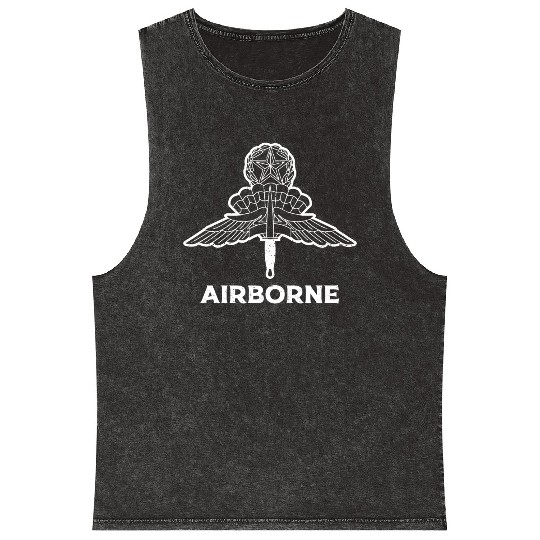 US Army Airborne: Leap into Valor. Mineral Wash Tank Tops