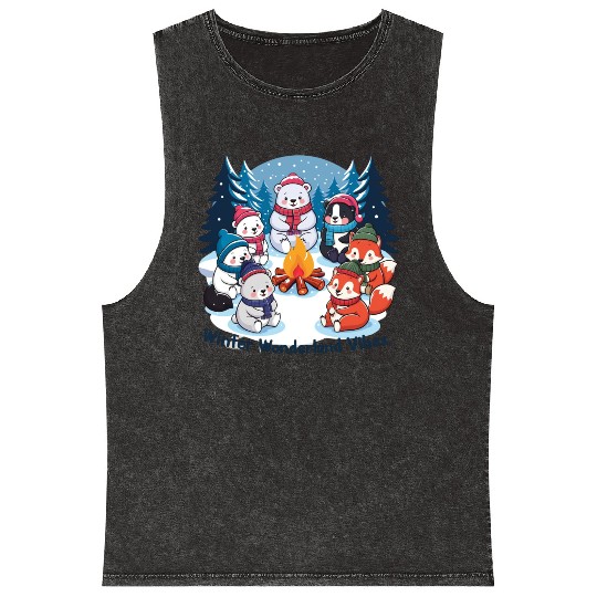Winter wonderland vibes Mineral Wash Tank Tops