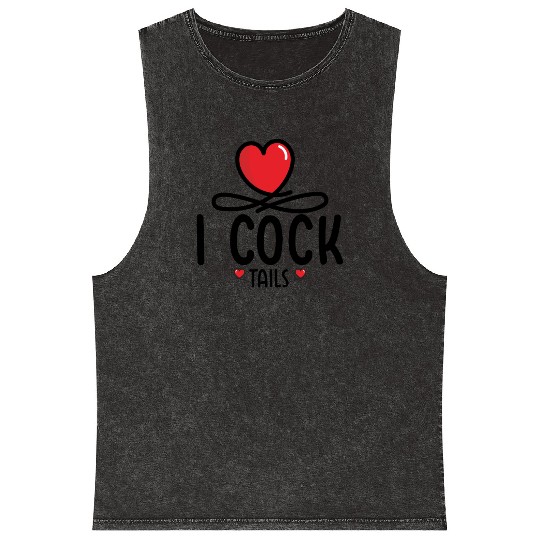 Funny I Love Cocktails 5 Mineral Wash Tank Tops