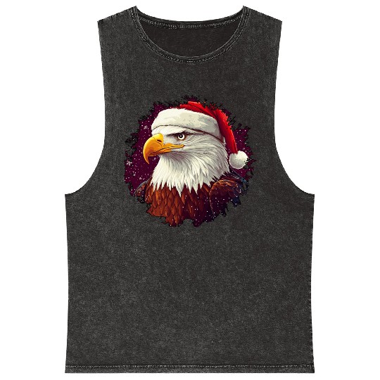Christmas eagle Mineral Wash Tank Tops