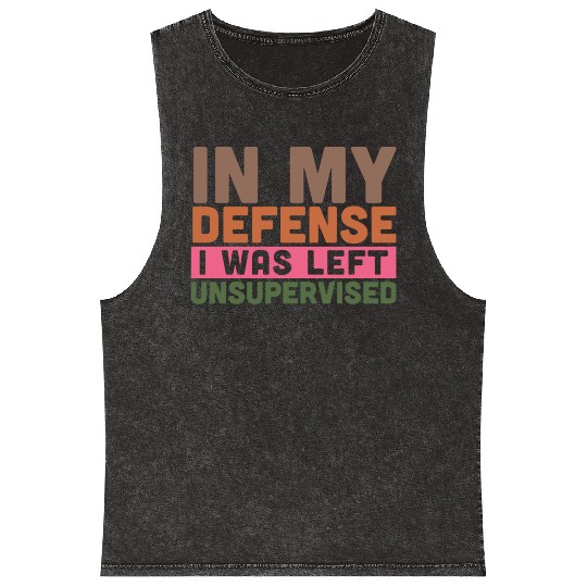 In my defense i was left unsupervised Mineral Wash Tank Tops