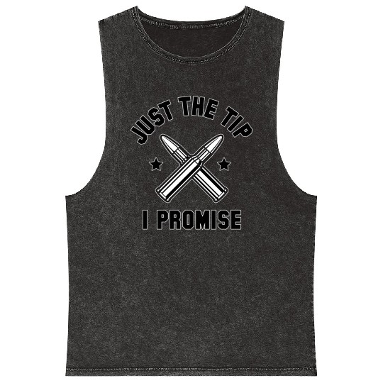 Just The Tip I Promise Mineral Wash Tank Tops