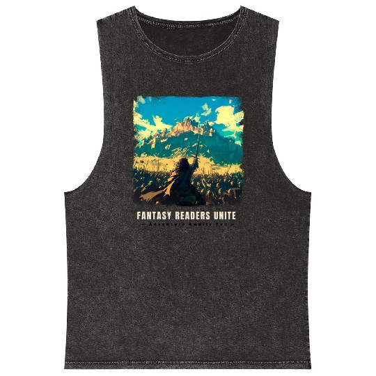 Fantasy Readers Unite Mineral Wash Tank Tops