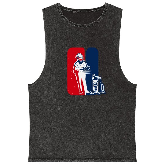 major league welder sticker Iconic Welder Design T Mineral Wash Tank Tops