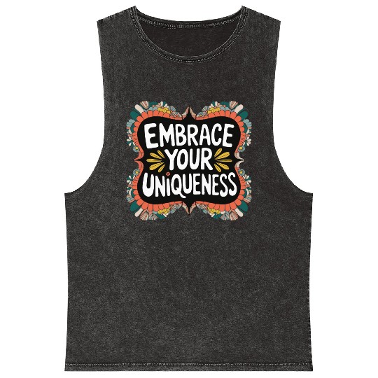 Colorful Flower Mineral Wash Tank Tops | Embrace Your Uniqueness