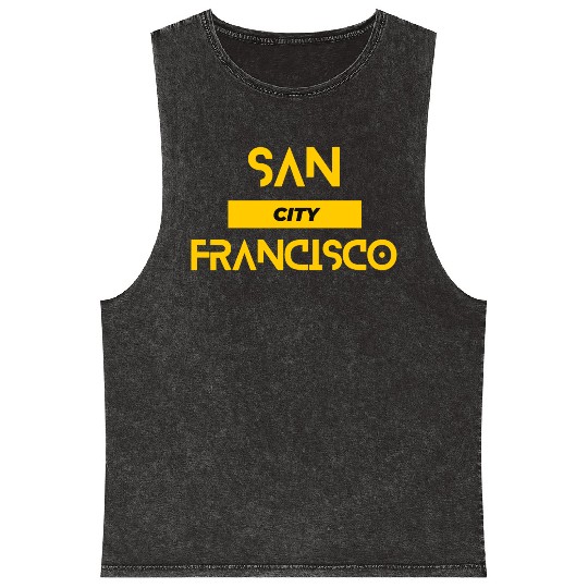 San Francisco City Mineral Wash Tank Tops
