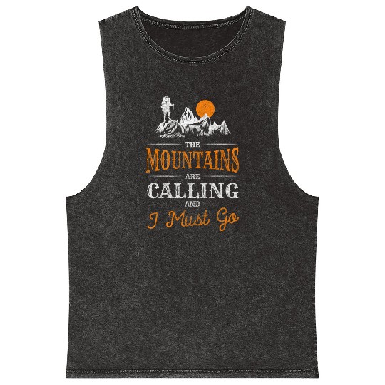 Mountaineering Climbing Alps Carabiner Mineral Wash Tank Tops