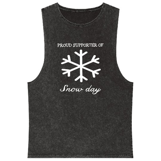 proud supporter of snow day Christmas Snow flake Mineral Wash Tank Tops