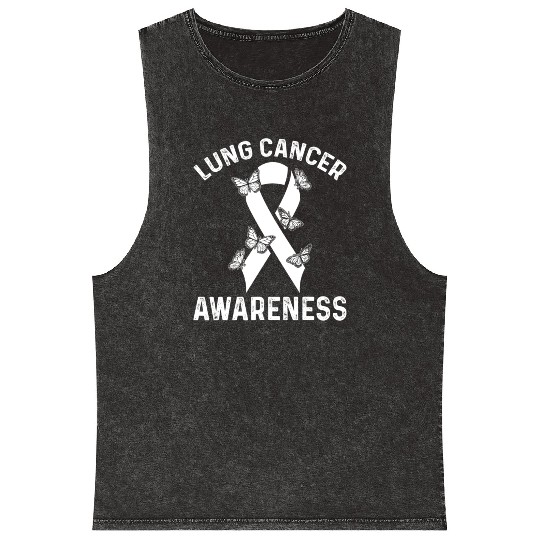 Lung Cancer Awareness Month Support Mineral Wash Tank Tops