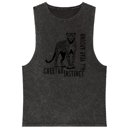 Cheetah Mineral Wash Tank Tops