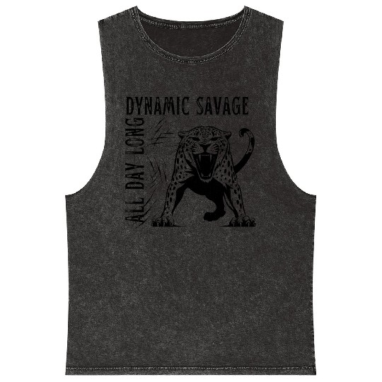Cheetah Mineral Wash Tank Tops