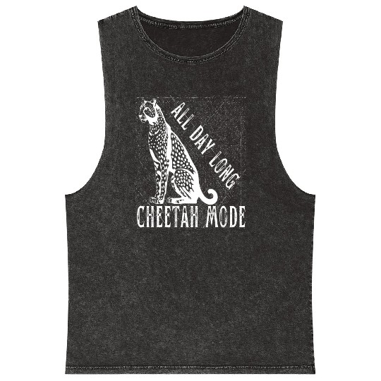 Cheetah Mineral Wash Tank Tops