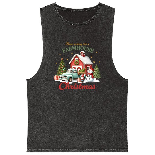 There s nothing like a christmas Mineral Wash Tank Tops