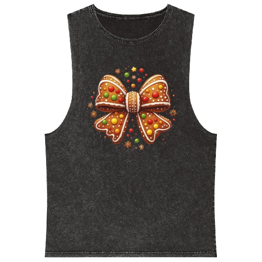 Gingerbread Coquette, Christmas Retro Mineral Wash Tank Tops