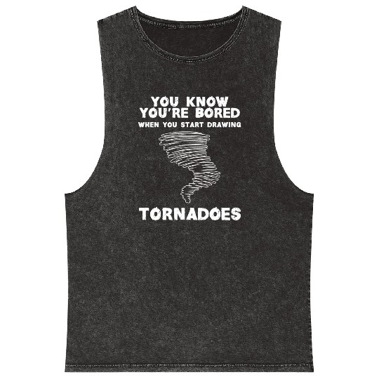 Funny science humor nerd geek tornado Mineral Wash Tank Tops
