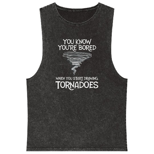 Funny science humor nerd geek tornado Mineral Wash Tank Tops