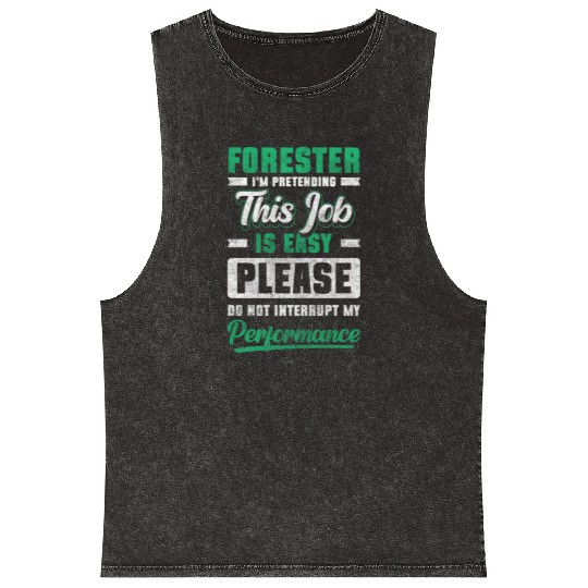 Forest Worker Forestry Protection Chainsaw Mineral Wash Tank Tops