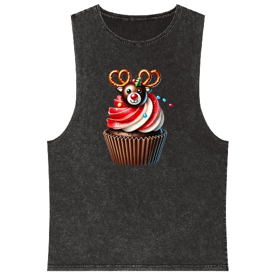 Christmas ice cream, Merry Christmas Mineral Wash Tank Tops