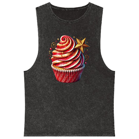 Christmas ice cream, Merry Christmas Mineral Wash Tank Tops
