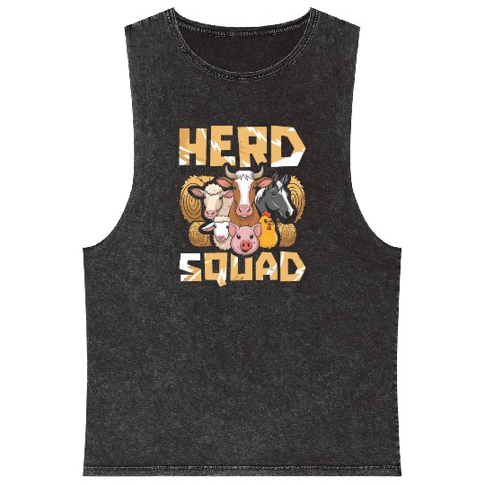 Livestock Farmer Squad Mineral Wash Tank Tops
