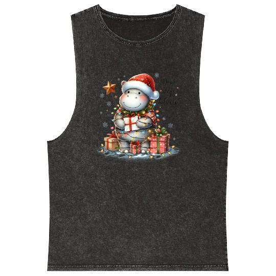 Don t Stop Believin, Merry Christmas Mineral Wash Tank Tops